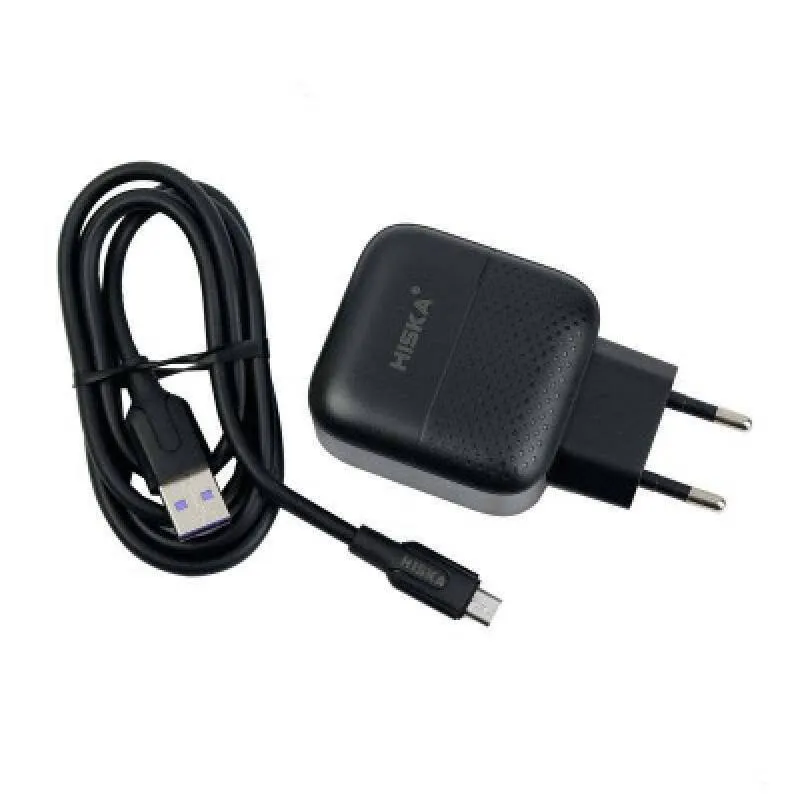 شارژر دیواری هیسکا مدل H-111Q همراه با کابل MicroUSB
