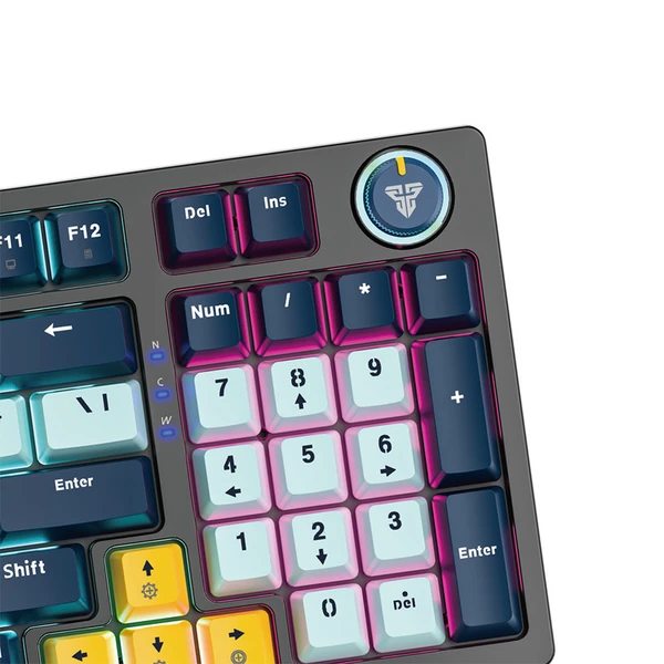 کیبورد مخصوص بازی فنتک مدل Atom96 MK890V2 مکانیکال با سوئیچ قرمز