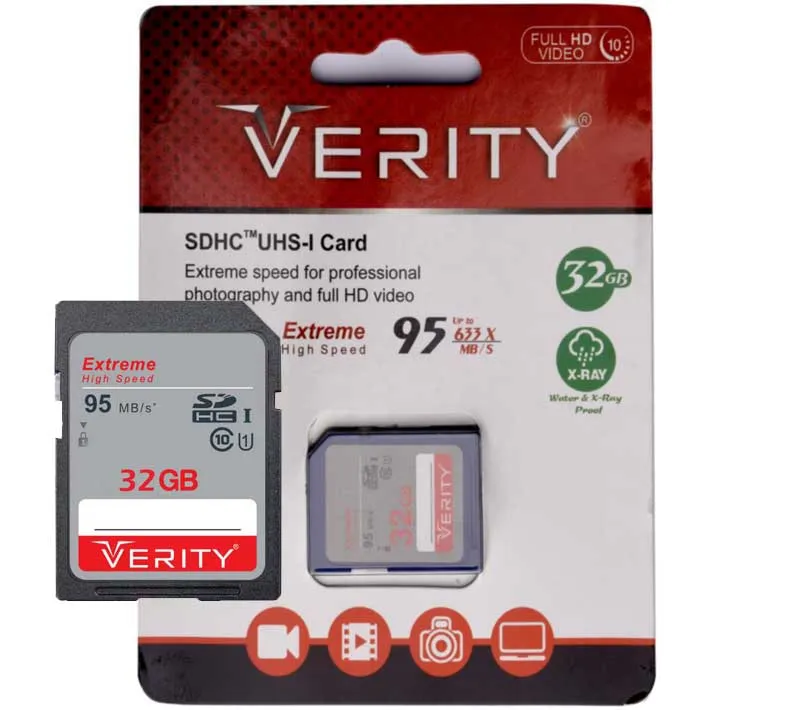کارت حافظه SDHC وریتی کلاس 10 استاندارد UHS-I U1 سرعت 95MBps ظرفیت 32 گیگابایت