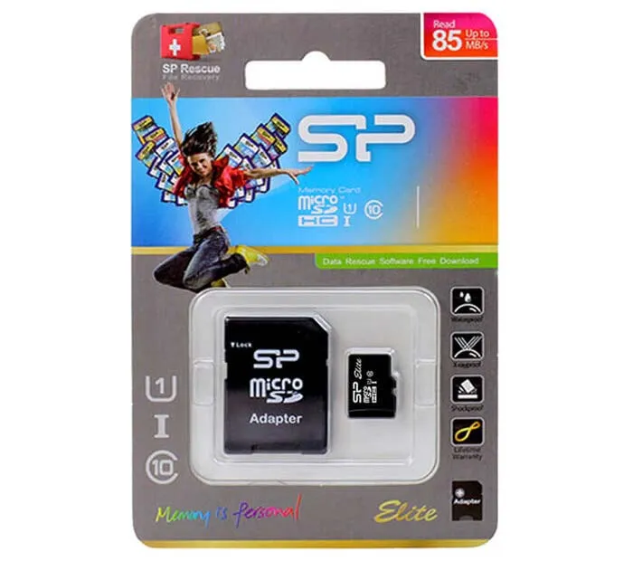 کارت حافظه microSDXC سیلیکون پاور مدل ELITE کلاس 10 استاندارد UHC-I U1 سرعت 85MBps ظرفیت 128 گیگابایت به همراه آداپتور SD