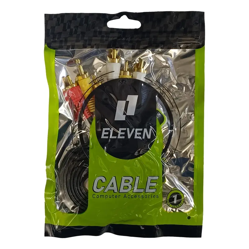 کابل تبدیل 3 به 3 AV RCA ایلون مدل EL-150 طول 1.5 متر