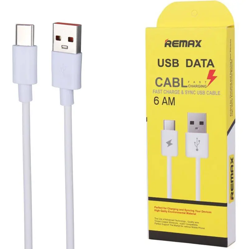 کابل تبدیل USB به Type-C ریمکس مدل 02 6A طول 1 متر