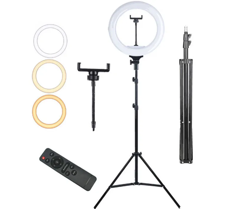 رینگ لایت پایه دار “Dimmable Portable 12