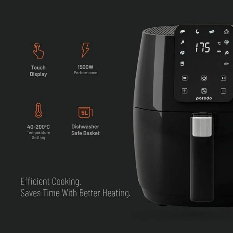 سرخ کن بدون روغن پرودو مدل 5L PD-LSARFR-BK