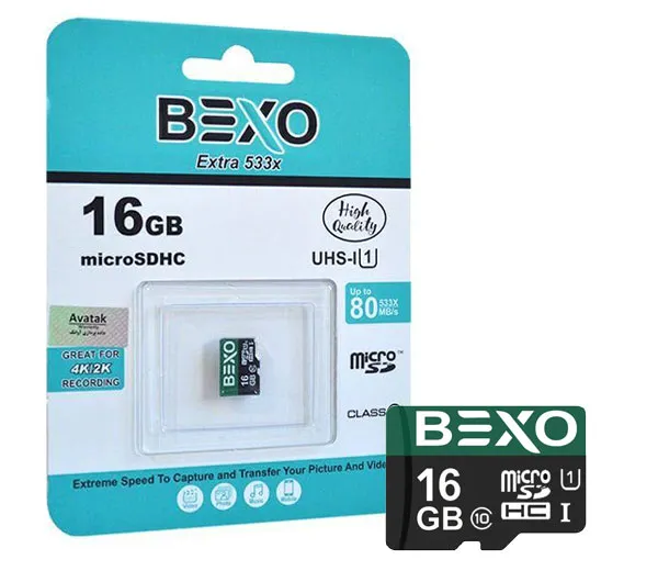 کارت حافظه MicroSDHC بکسو استاندارد UHS-I U1 سرعت 80MBps ظرفیت 16 گیگابایت کارت حافظه MicroSDHC بکسو استاندارد UHS-I U1 سرعت 80MBps ظرفیت 16 گیگابایت