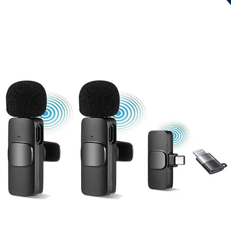 میکروفن یقه ای بی سیم مدل K9 Dual Type-C با تبدیل Lightning