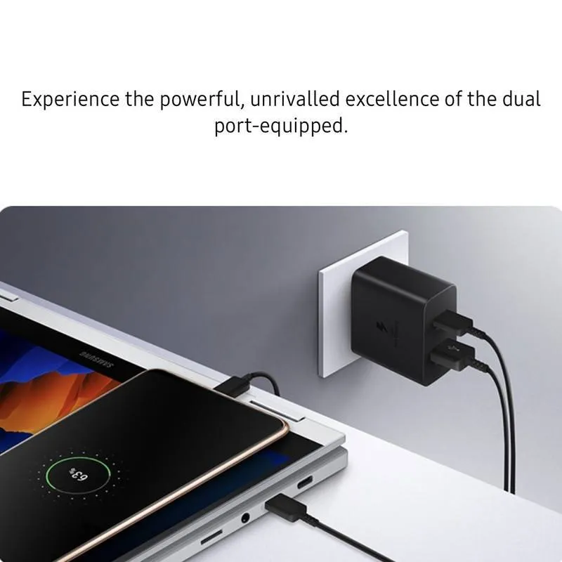 شارژر دیواری 35W PD سامسونگ اورجینال مدل EP-TA220 به همراه کابل تبدیل Type-C