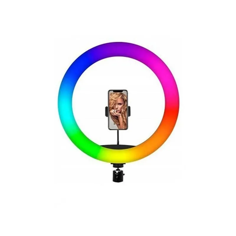 رینگ لایت 14 اینچی مدل MJ-36 RGB همراه پایه