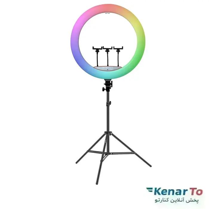 رینگ لایت 22 اینچی مدل 3D-56 RGB همراه پایه