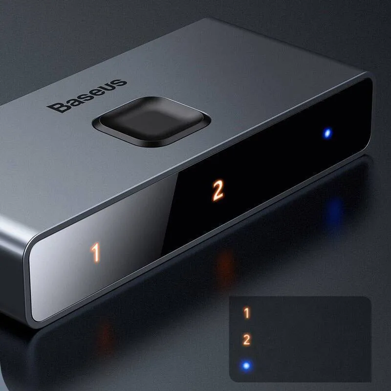 سوئیچ 1 به 2 HDMI باسئوس مدل CAHUB-BC0G