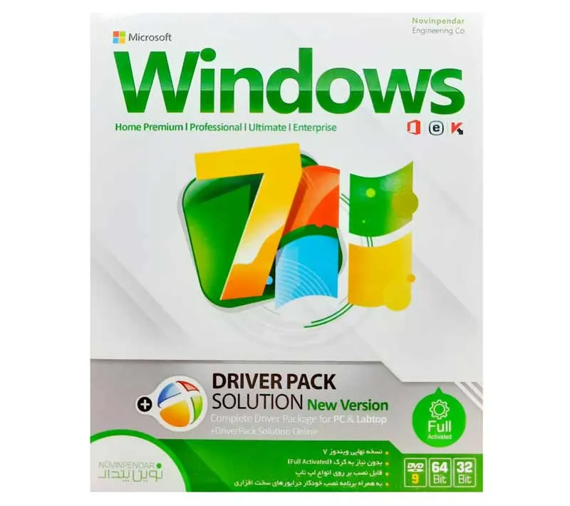 سیستم عامل Windows 7 + Driver Pack Solution new version نشر نوین پندار