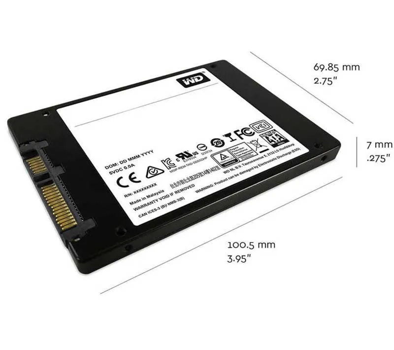 اس اس دی اینترنال وسترن دیجیتال مدل Green PC WDS120G2G0A ظرفیت 120 گیگابایت