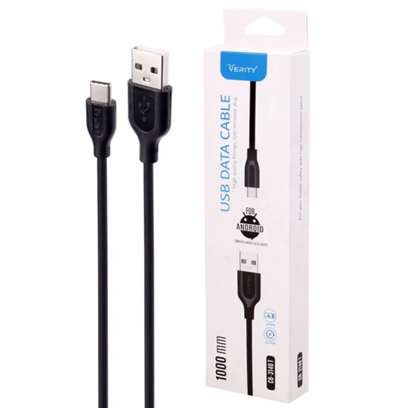کابل تبدیل USB به Type-C وریتی مدل CB 3146T طول 1 متر