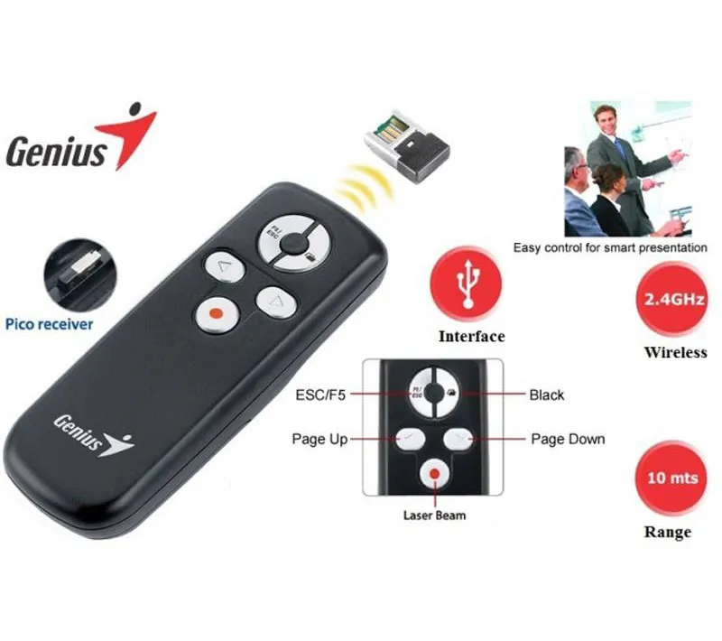 پرزنتر بی‌سیم جنیوس مدل Media Pointer 100