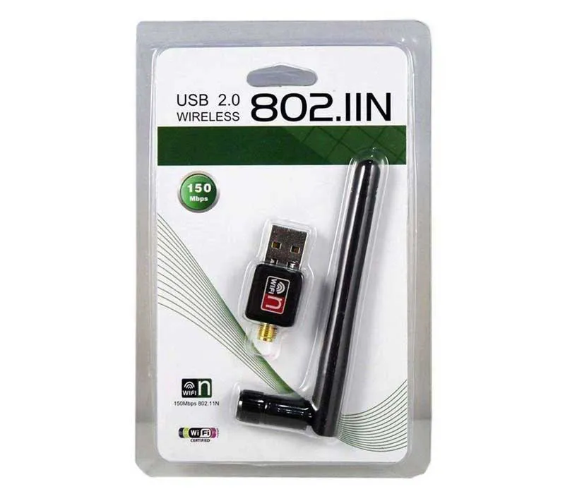 کارت شبکه USB مدل 802.11N آنتن کوتاه کارت شبکه USB مدل 802.11N آنتن کوتاه