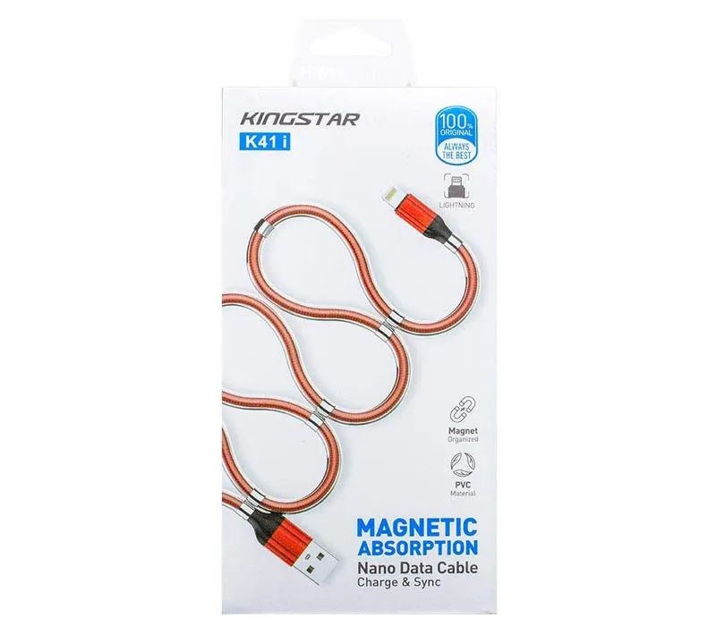 کابل تبدیل USB به Lightining کینگ استار مدل K41 i طول 1 متر