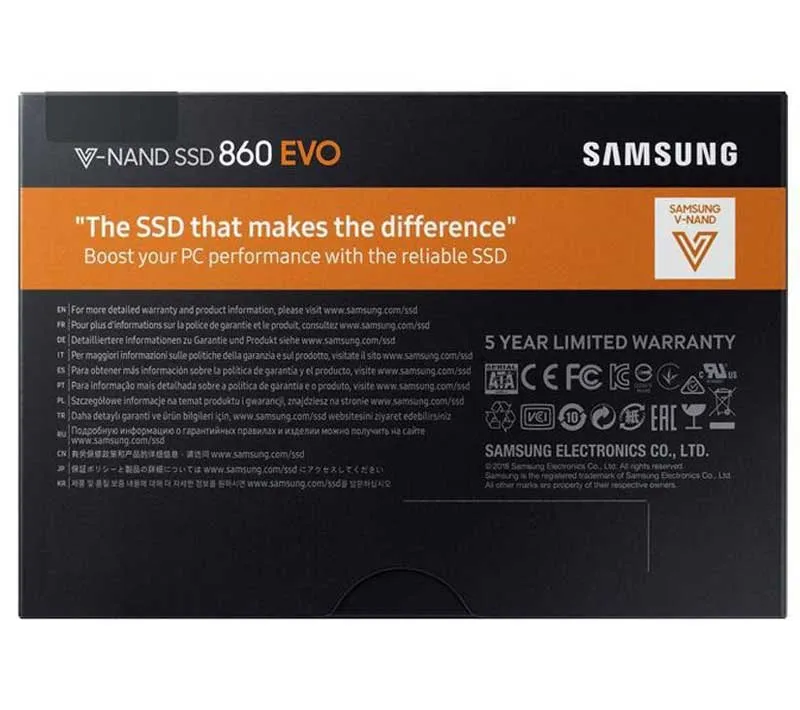 اس اس دی سامسونگ مدل 860 Evo ظرفیت 500 گیگابایت