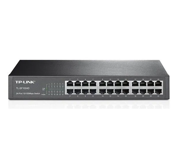 سوییچ 24 پورت مگابیتی و رکمونت تی پی-لینک مدل TL-SF1024D