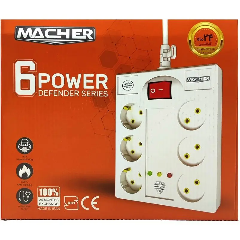 محافظ برق کامپیوتر مچر مدل MR-227 طول 3 متر