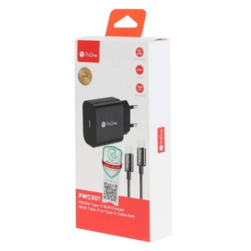 شارژر دیواری پرووان مدل PWC501C PD 25W