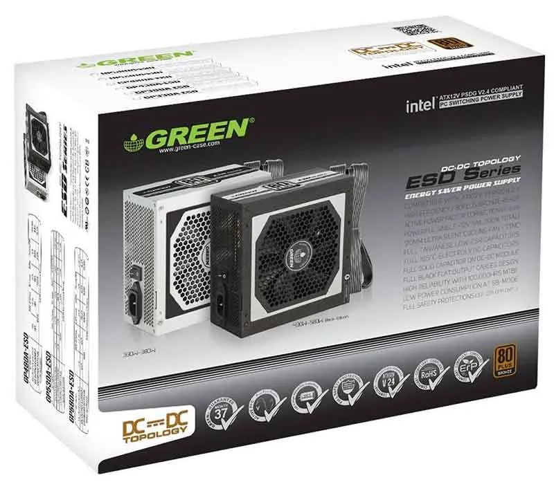 منبع تغذیه کامپیوتر گرین مدل GP380A-HED