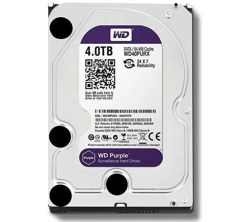 هارددیسک اینترنال وسترن دیجیتال مدل Purple ظرفیت 4 ترابایت