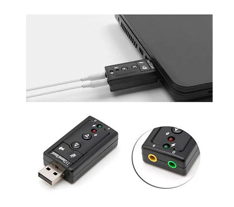 کارت صدا اکسترنال مدل 7.1 channel Sound