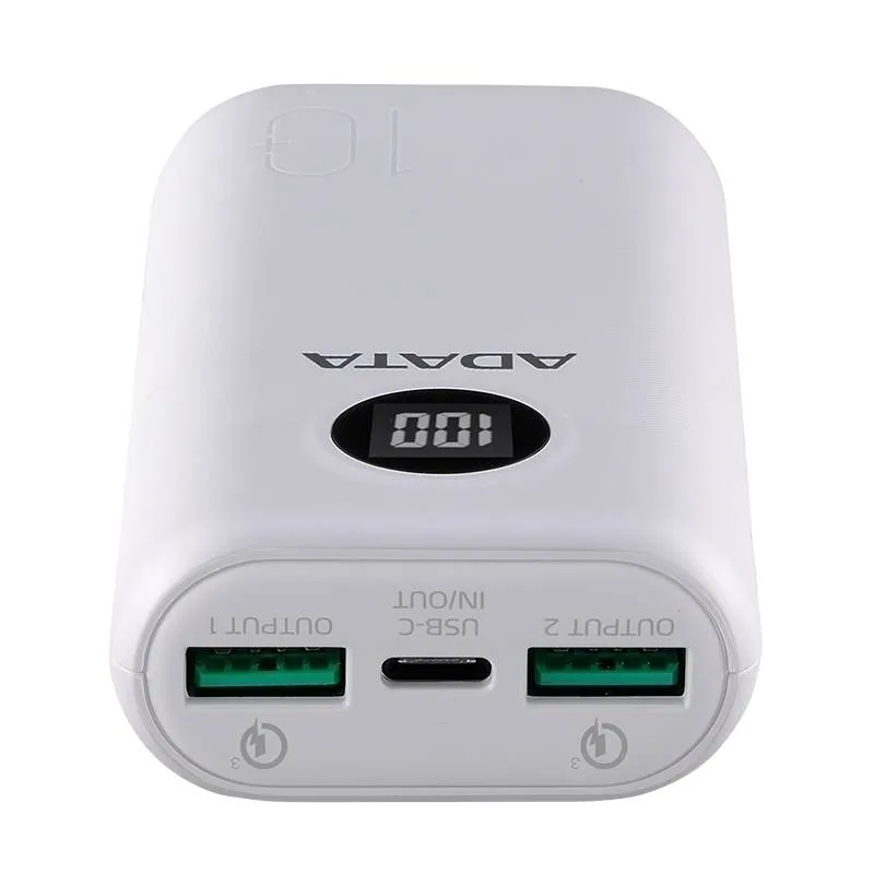 شارژر همراه ای دیتا مدل P10000QCD QC3 PD ظرفیت 10000 میلی آمپر ساعت