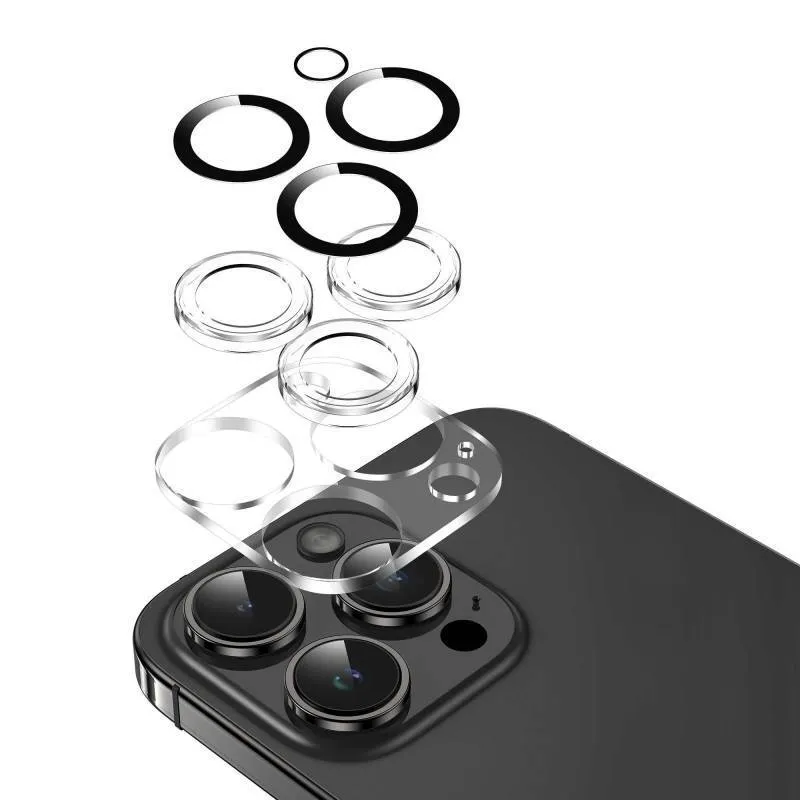 محافظ لنز دوربین گوشی موبایل گرین لاین مدل Transparent مناسب گوشی iPhone 15 Pro Max / Pro