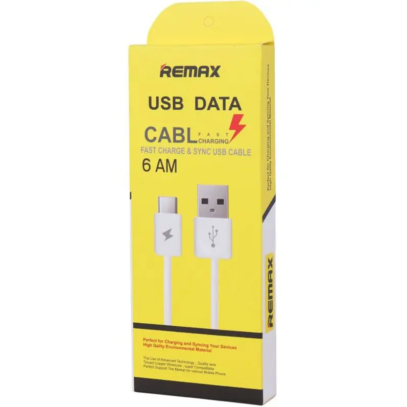 کابل تبدیل USB به Type-C ریمکس مدل 02 6A طول 1 متر