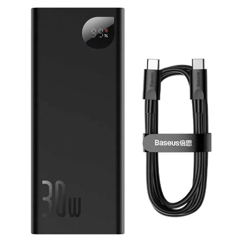 شارژر همراه باسئوس مدل Adaman PPBD030001 PD+QC 22.5W ظرفیت 20000 میلی آمپر ساعت