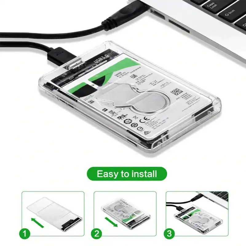 باکس هارد اکسترنال 2.5 اینچ USB 3.0 مدل شفاف
