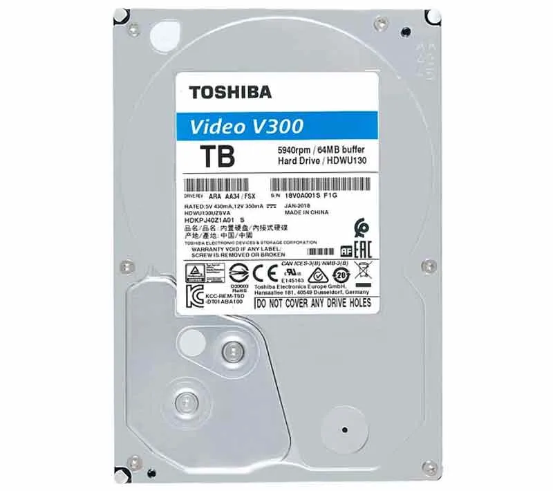 هارد دیسک اینترنال توشیبا مدل V300 HDWU110UZSVA ظرفیت 1 ترابایت