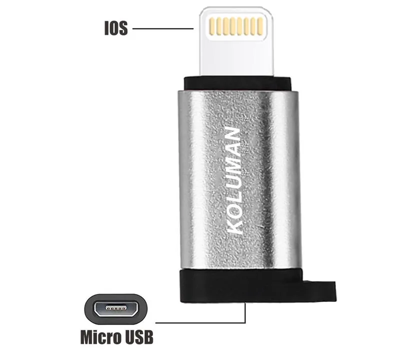 تبدیل MicroUSB به Lightning کلومن مدل K-OT06