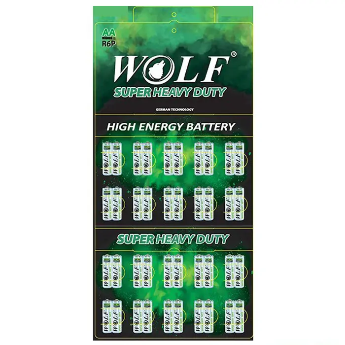 باتری قلمی ولف مدل Super heavy duty 1.5V بسته 40 عددی