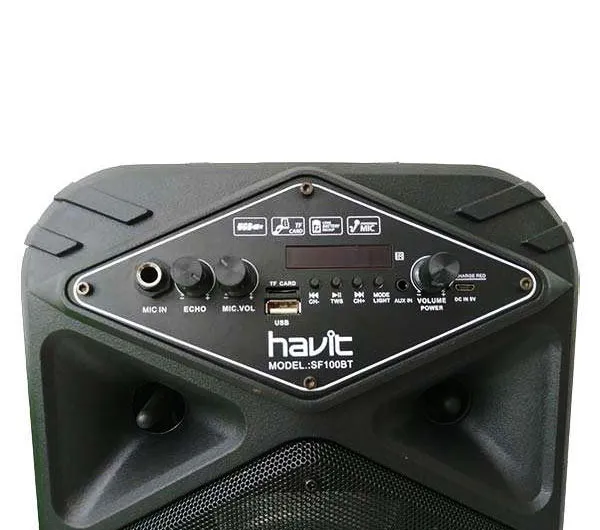 اسپیکر پرتابل چمدانی هویت مدل HV-SF100BT