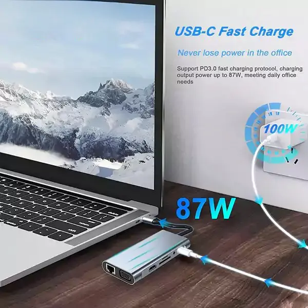هاب USB-C یازده پورت کی نت مدل MFCMS1011 S10
