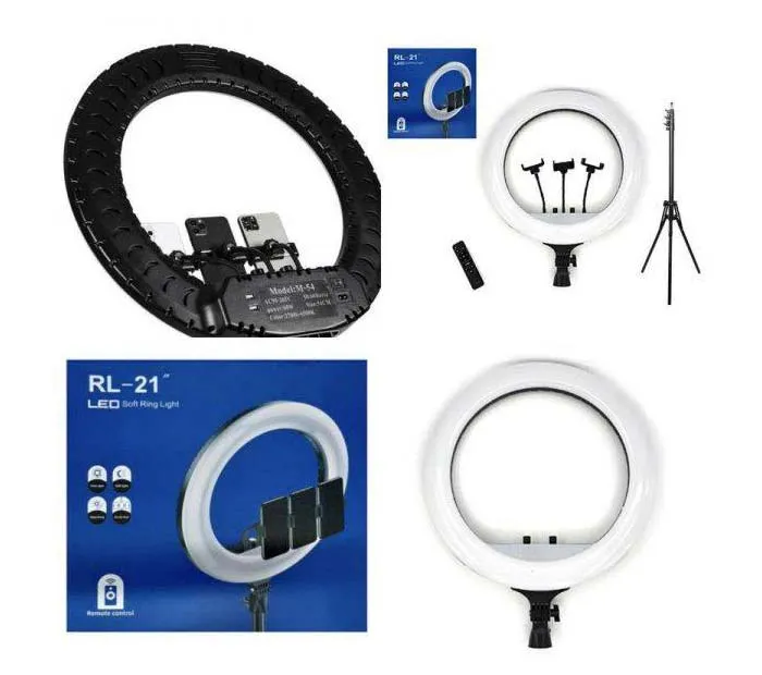 رینگ لایت 21 اینچ مدل RL-21 به همراه سه پایه