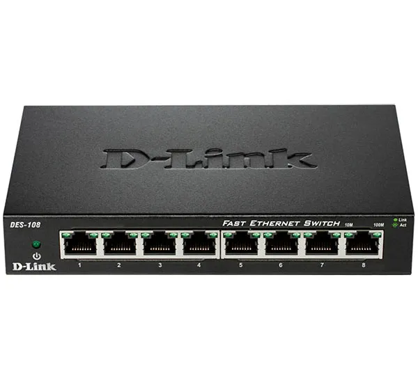 سوییچ 8 پورت دسکتاپی دی-لینک مدل DES-108
