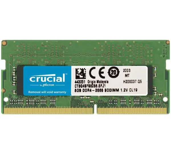 رم لپ تاپ DDR4 تک کاناله 2666 مگاهرتز CL19 کروشیال مدل CT8G4SFS8266 ظرفیت 8 گیگابایت رم لپ تاپ DDR4 تک کاناله 2666 مگاهرتز CL19 کروشیال مدل CT8G4SFS8266 ظرفیت 8 گیگابایت