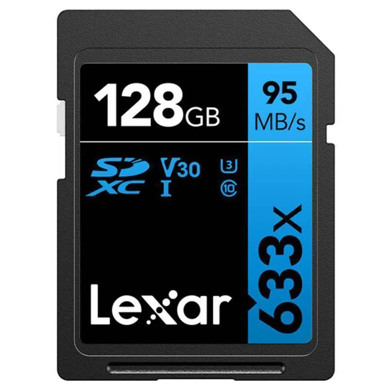کارت حافظه SDXC لکسار مدل Performance کلاس 10 استاندارد UHS-I U3 سرعت 95MBps ظرفیت 128 گیگابایت