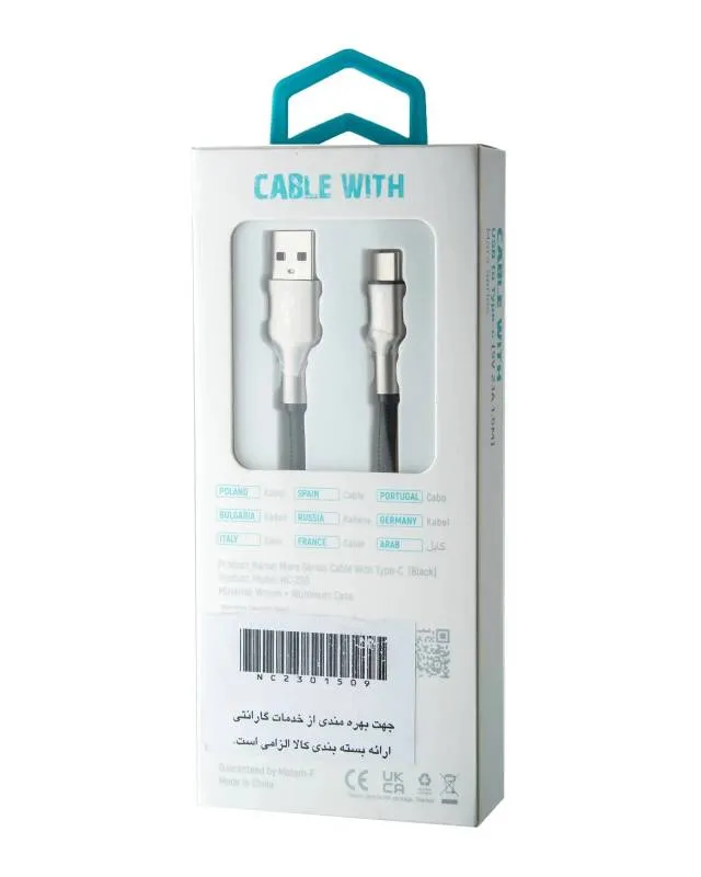 کابل تبدیل USB به Type-C نت فورس مدل NC-230 طول 1.5 متر