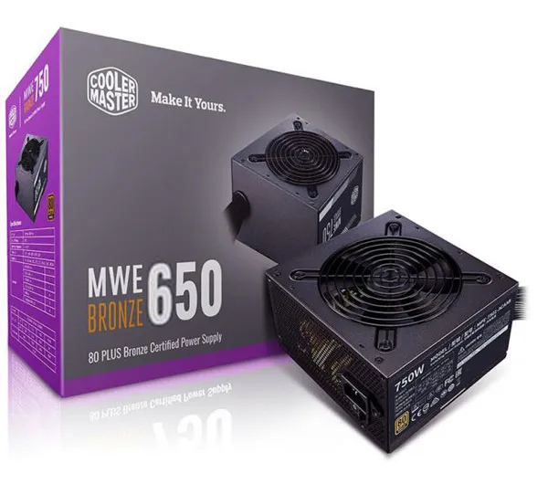 منبع تغذیه کامپیوتر کولر مستر مدل MWE Bronze 650